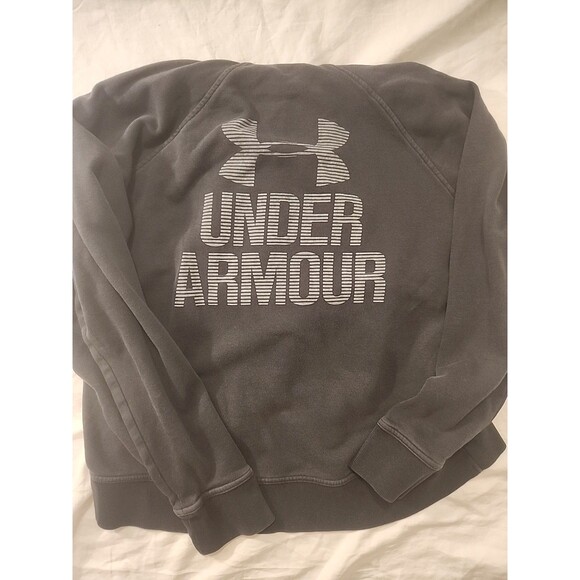 Under Armour Size LARGE Women’s 1/2 Zip Long Sleeve Hoodie Black W/Pouch Pocket - Picture 6 of 6